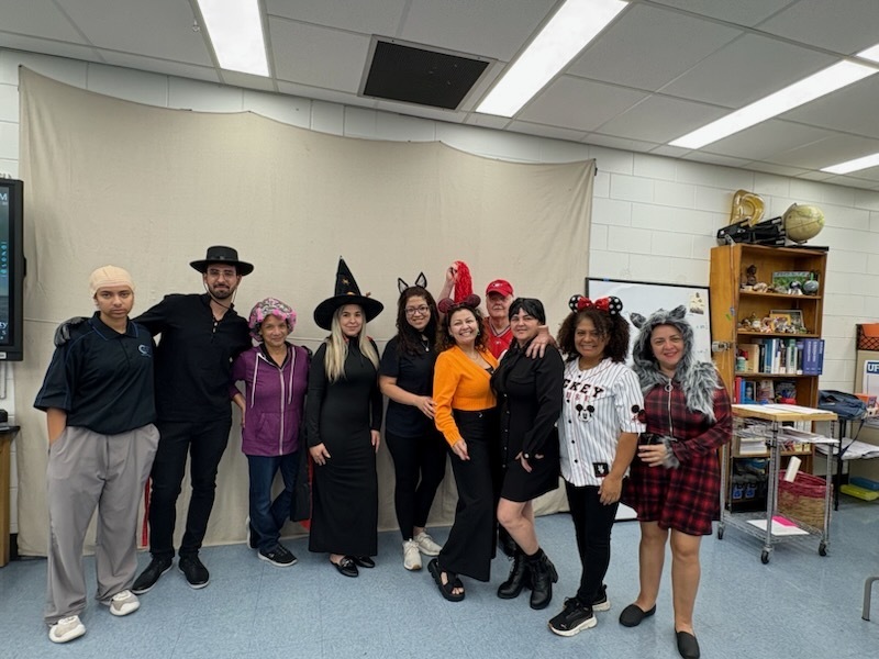 students in costumes