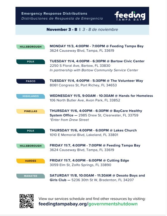 Feeding Tampa Bay Schdule