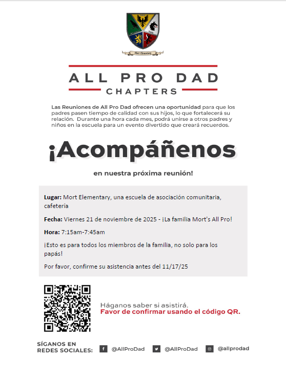 All Pro Family November Meeting with QR code