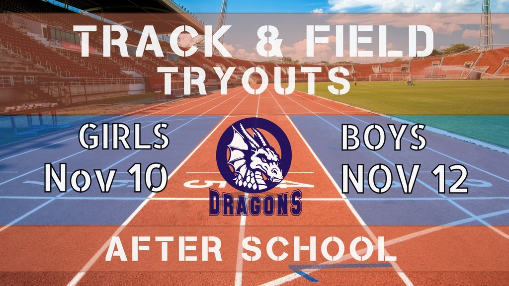 Davidsen Track Tryouts - Monday Nov 10 and Wednesday Nov 13