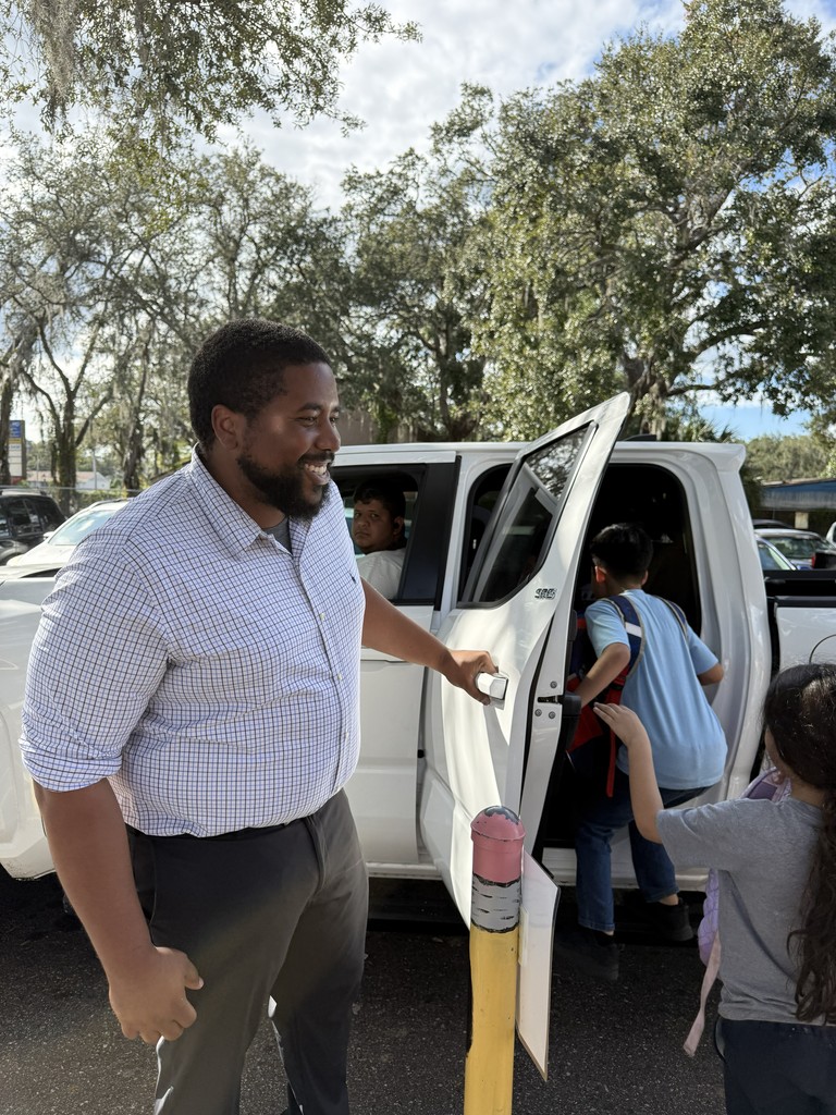 Mr. Butler at car rider dismissal.
