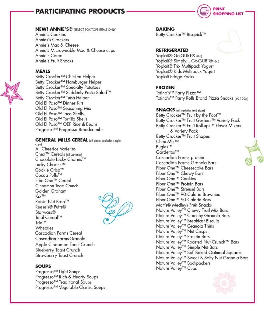 You can help Sullivan Elementary earn $$$ when you buy eligible Box Tops products!!!!