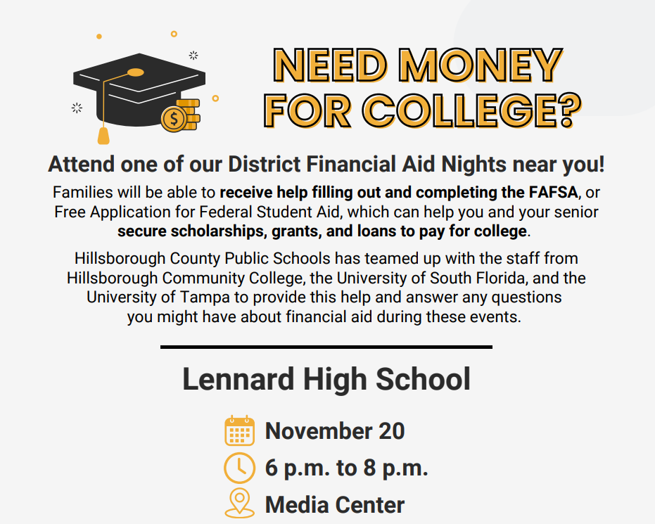 College and Career Night Information for events on Wednesday, 11/19 and Thursday, 11/20.