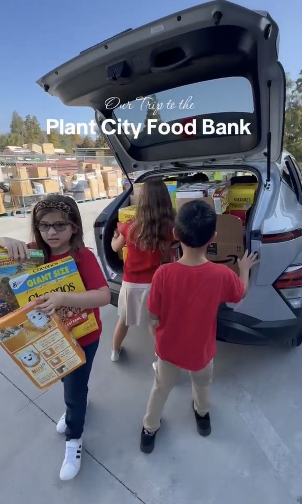 Working at food bank