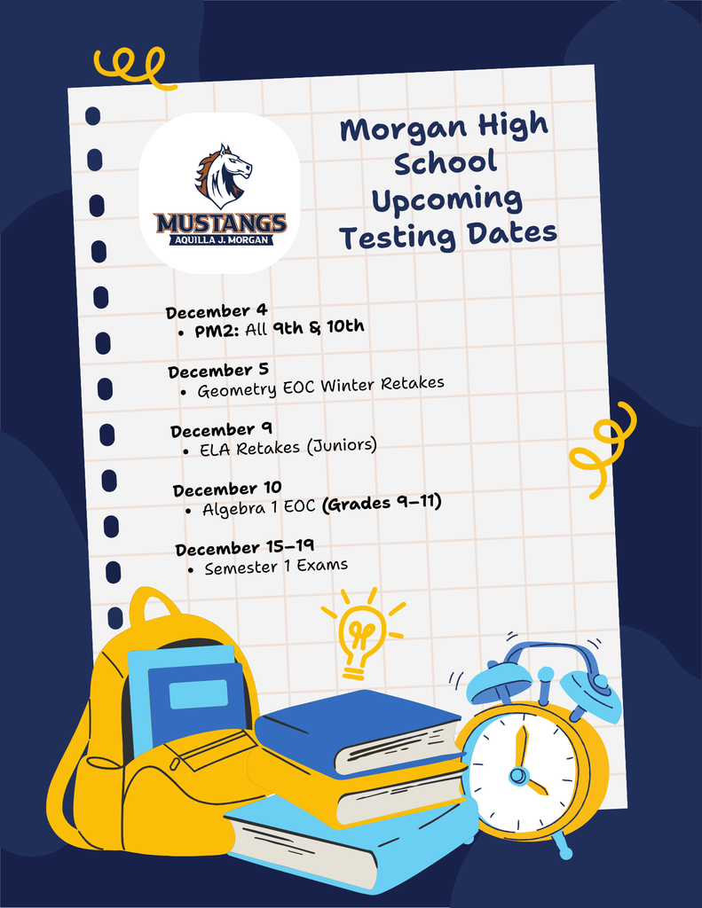 Upcoming Testing Dates in December