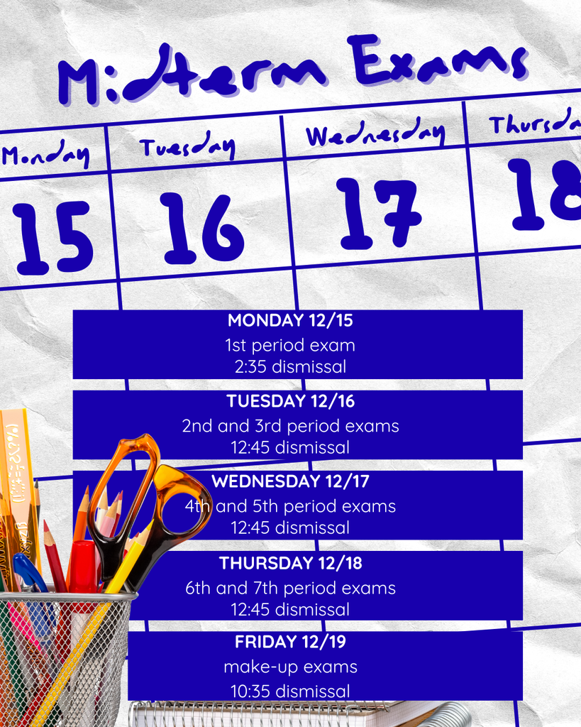 Midterm Exams schedule