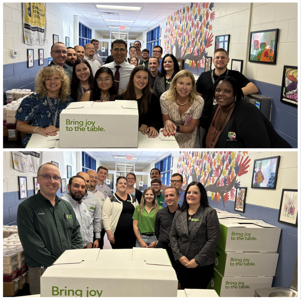 Publix Tampa Team and Mort Team with Turkey Meal Boxes