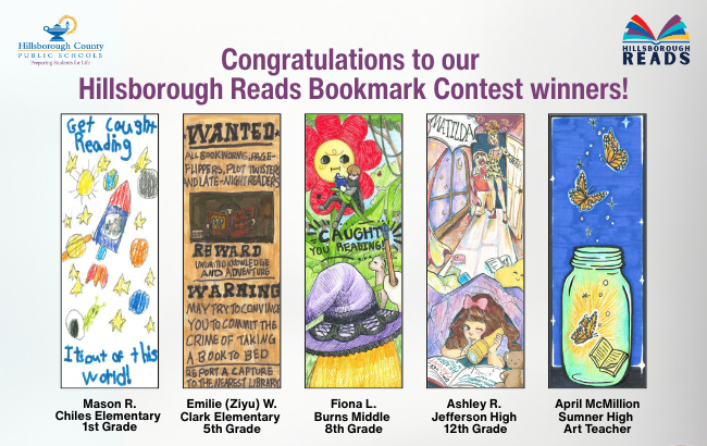 Hillsborough Read Bookmark Contest Winners