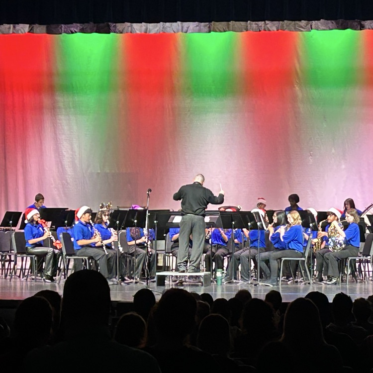 Beginning band performing First Christmas March