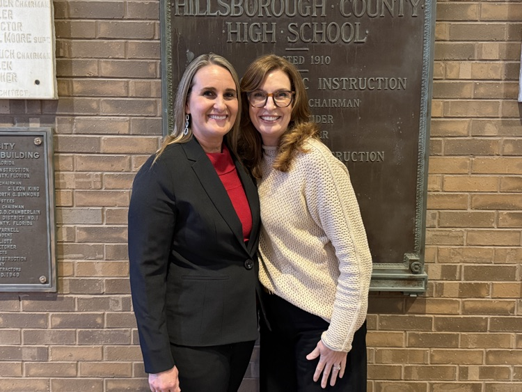 Leanne Way with regional superintendent Jaime Gerding