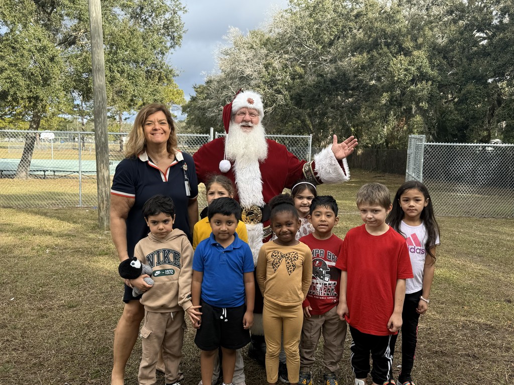 Santa with Mrs. Hatz's Class