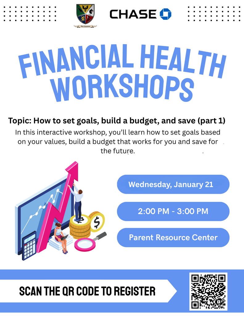 How to set goals, build a budget and save part 1 workshop with Chase on January 21st