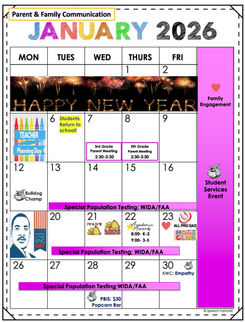 January Calendar 2026