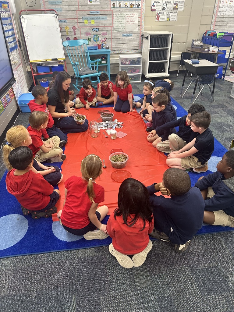 first graders composting