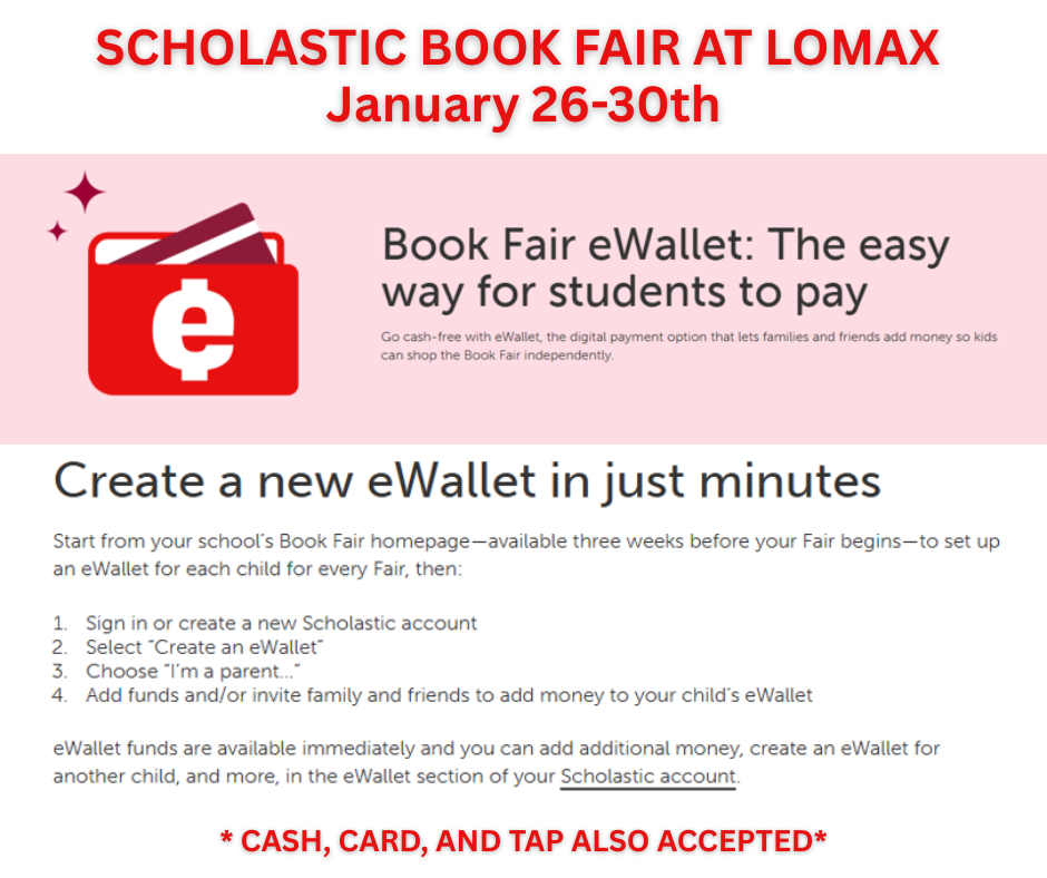 Ways to pay at the Book Fair January 26-30th