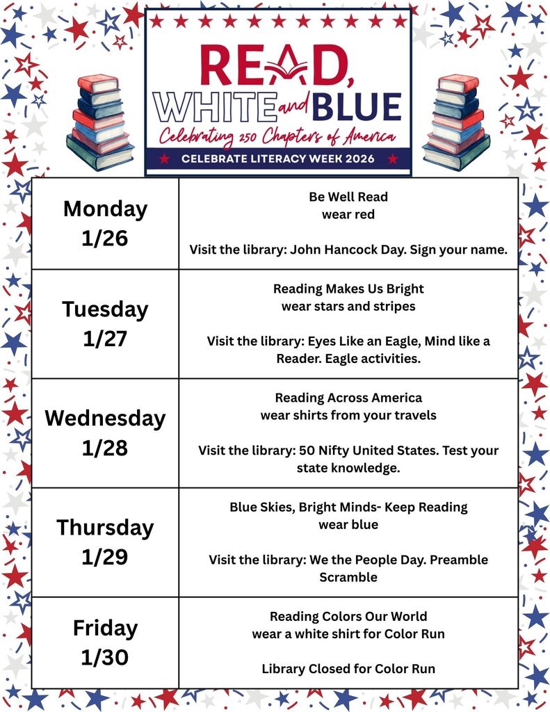 Read, White, and Blue