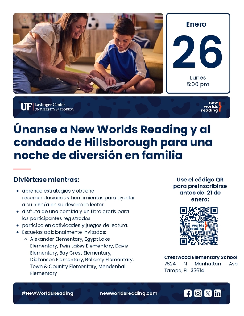 New World's Reading Night Flyer