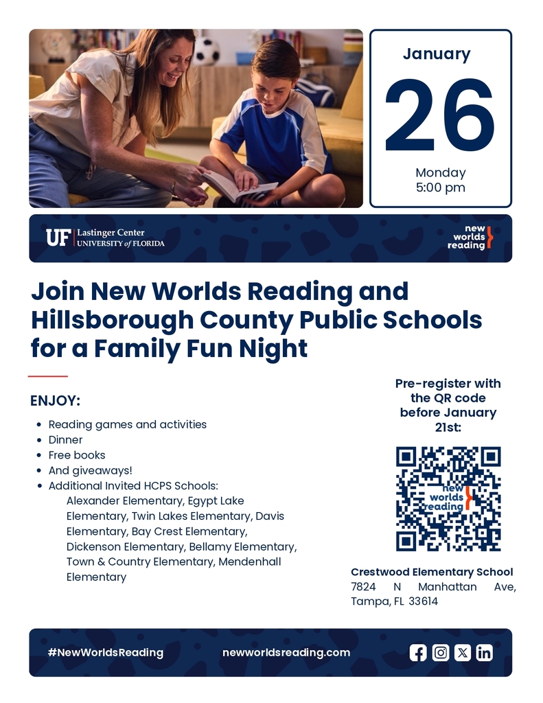 New World's Reading Night Flyer