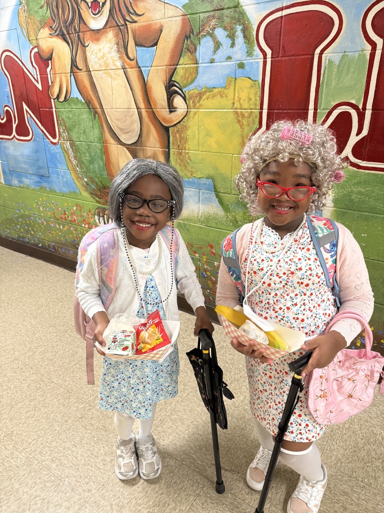 Students dressed for 100th day of school