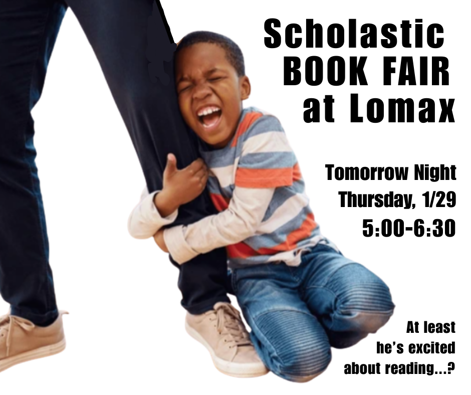 Trunk & Read + Scholastic Book Fair Tomorrow Night, 1/29 5-6:30pm