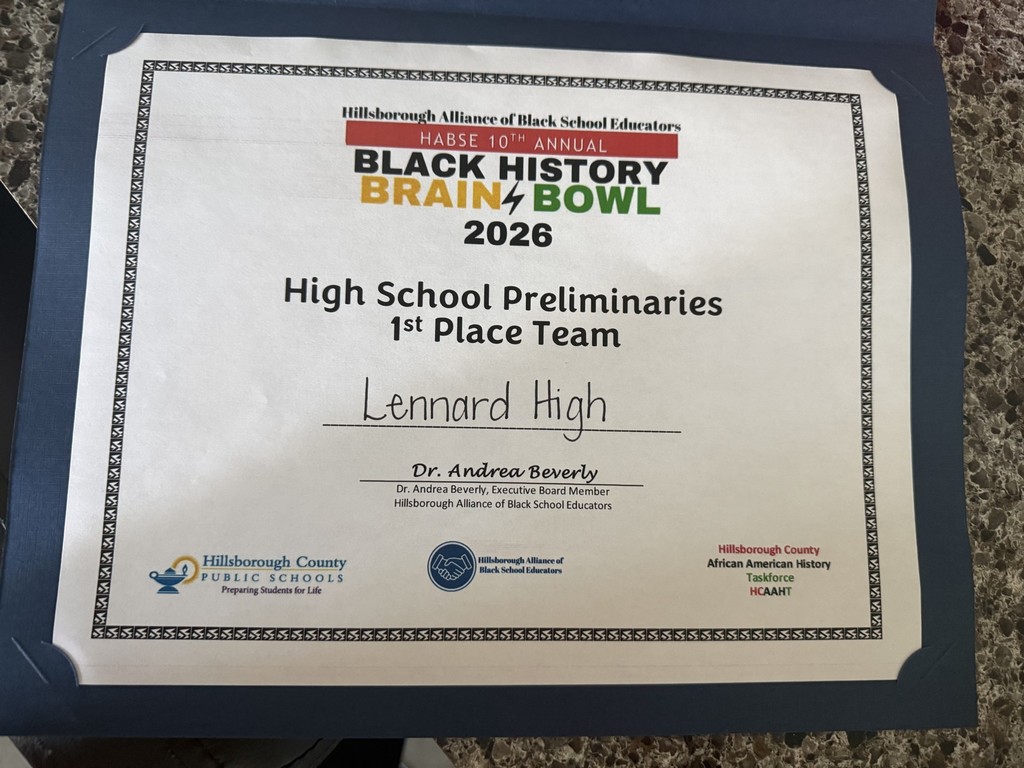 1st place at the HABSE 10th Annual Black History Brain Bowl 2026!
