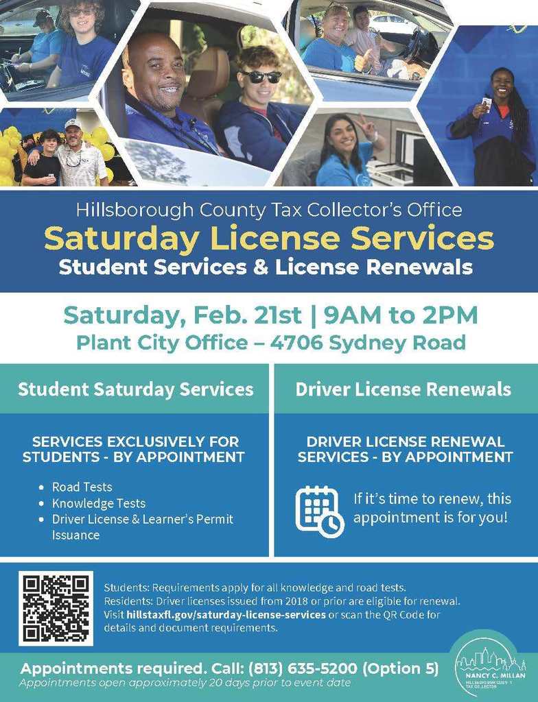 Hillsborough County Tax Collector's Office Saturday License Services