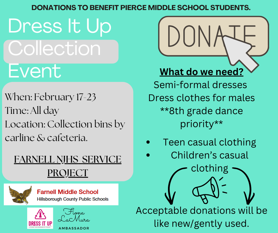 Farnell NJHS Service Project. Please Participate and donate.
