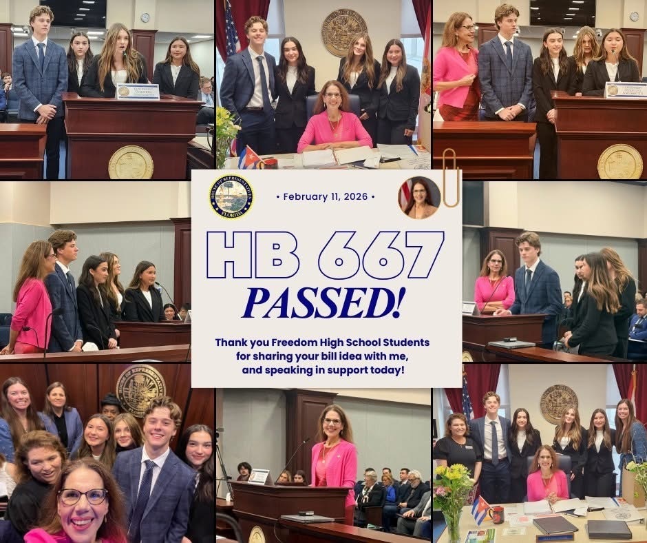House Bill 667 Passed - proposed by Freedom High students