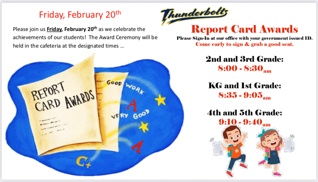 Report Card flyer announcing the celebration.