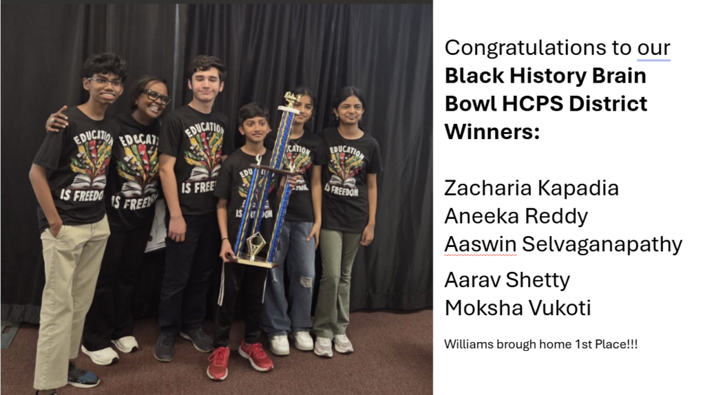 Black History Brain Bowl District Champions!