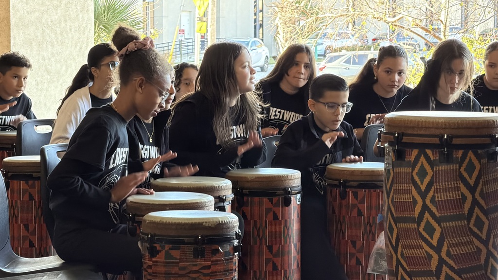 Crestwood Elementary World Drumming Students