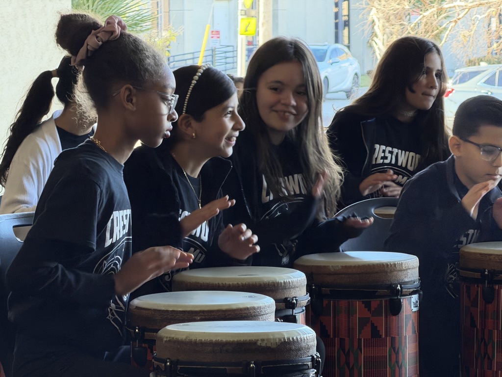 Crestwood Elementary World Drumming Students
