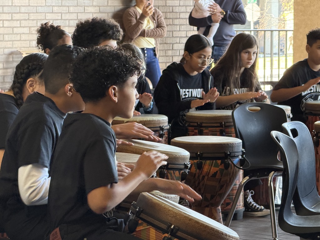 Crestwood Elementary World Drumming Students