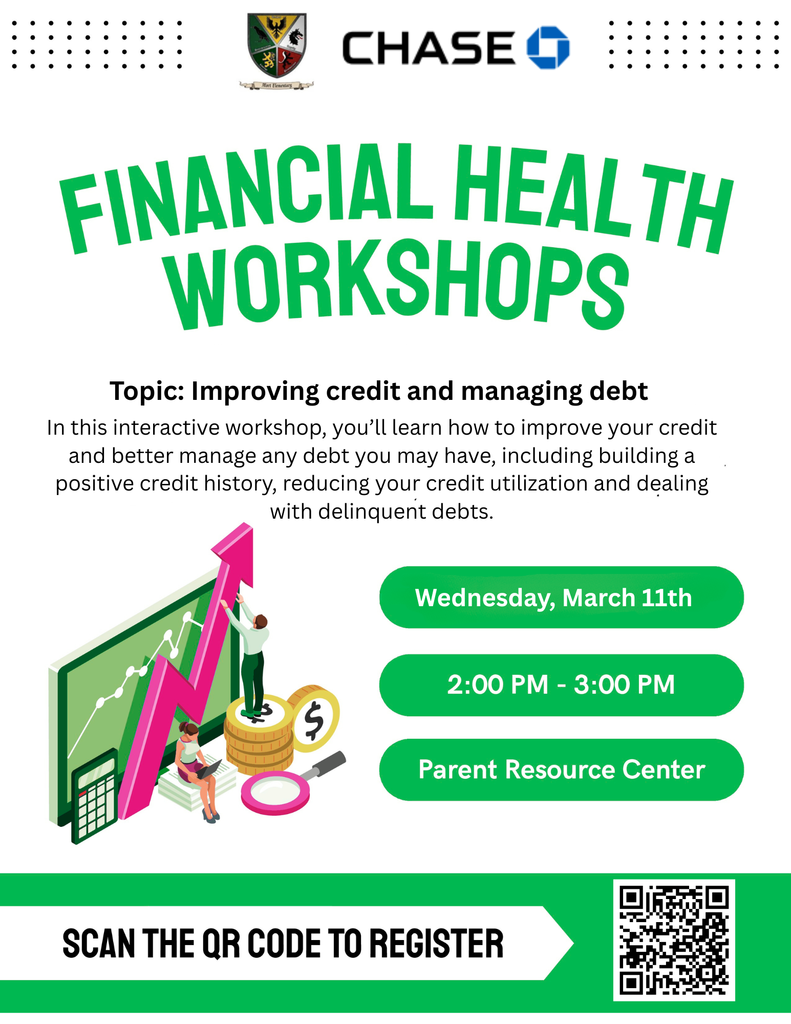 Chase  presents - Improving credit and managing debt - English workshop 2pm-3pm