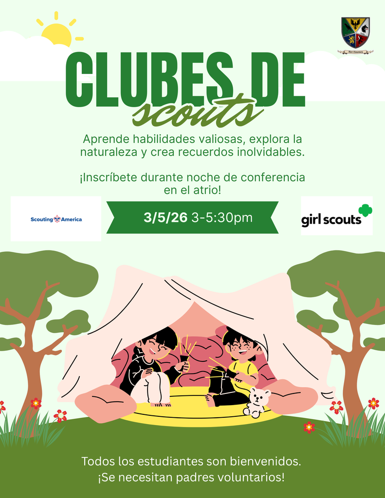 Kids Scout Clubs - March 5th, 3pm-5:30pm- Spanish Flyer