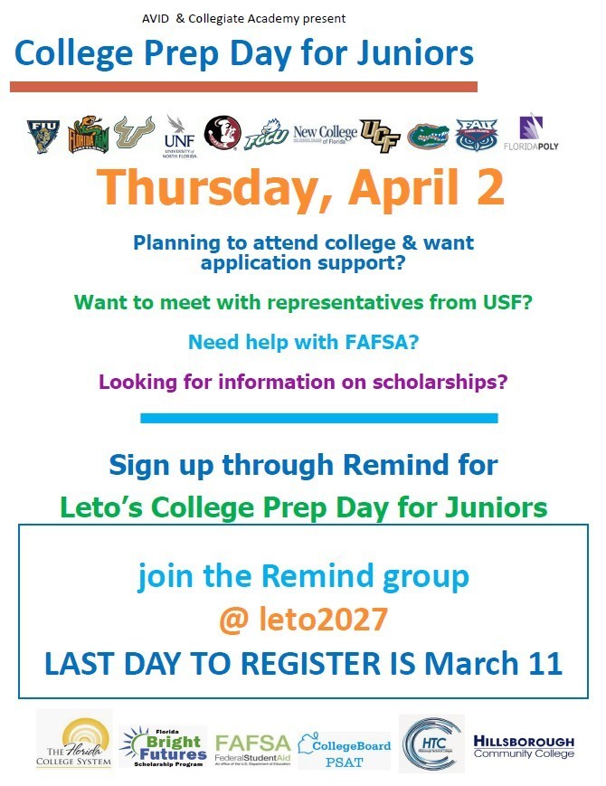 College Prep for Juniors Flyer