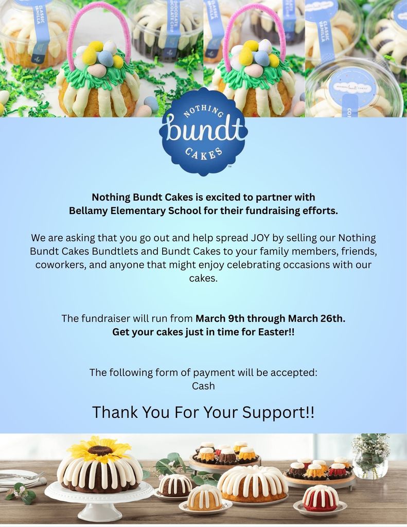 Nothing Bundt Cake fundraiser
