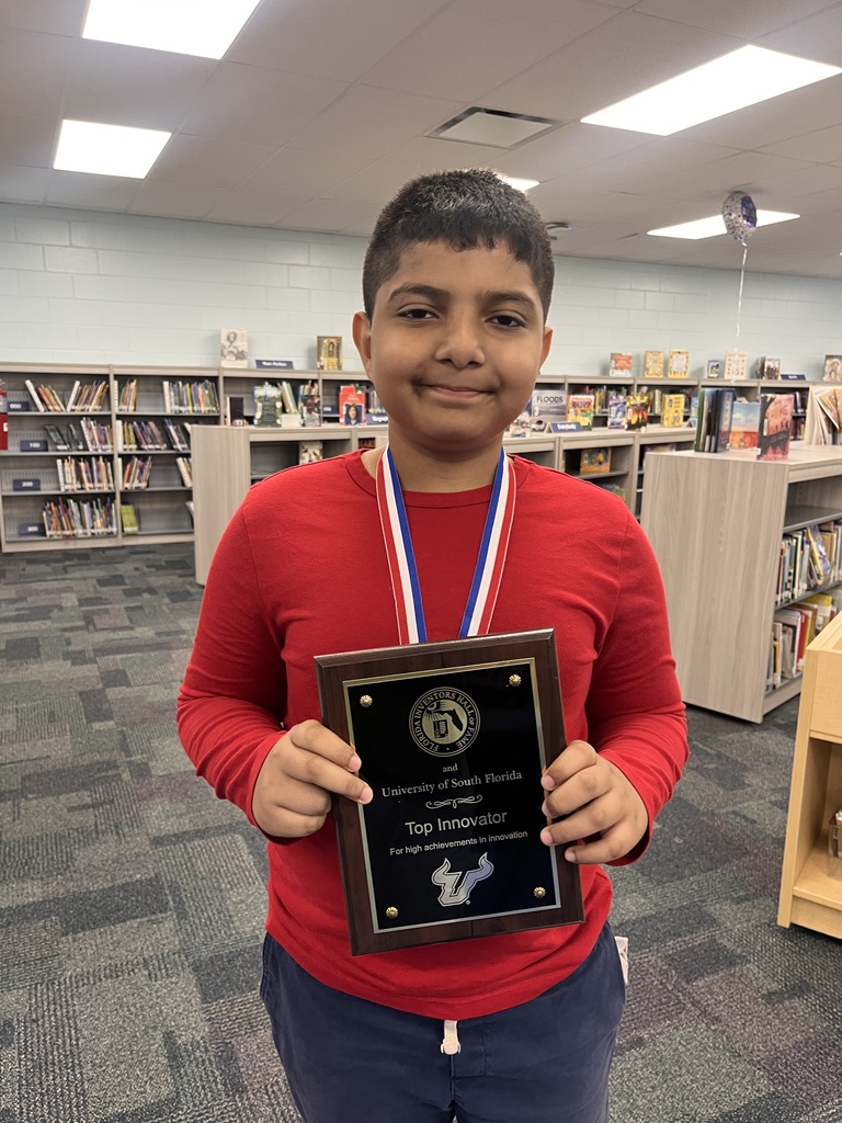 Student with science award