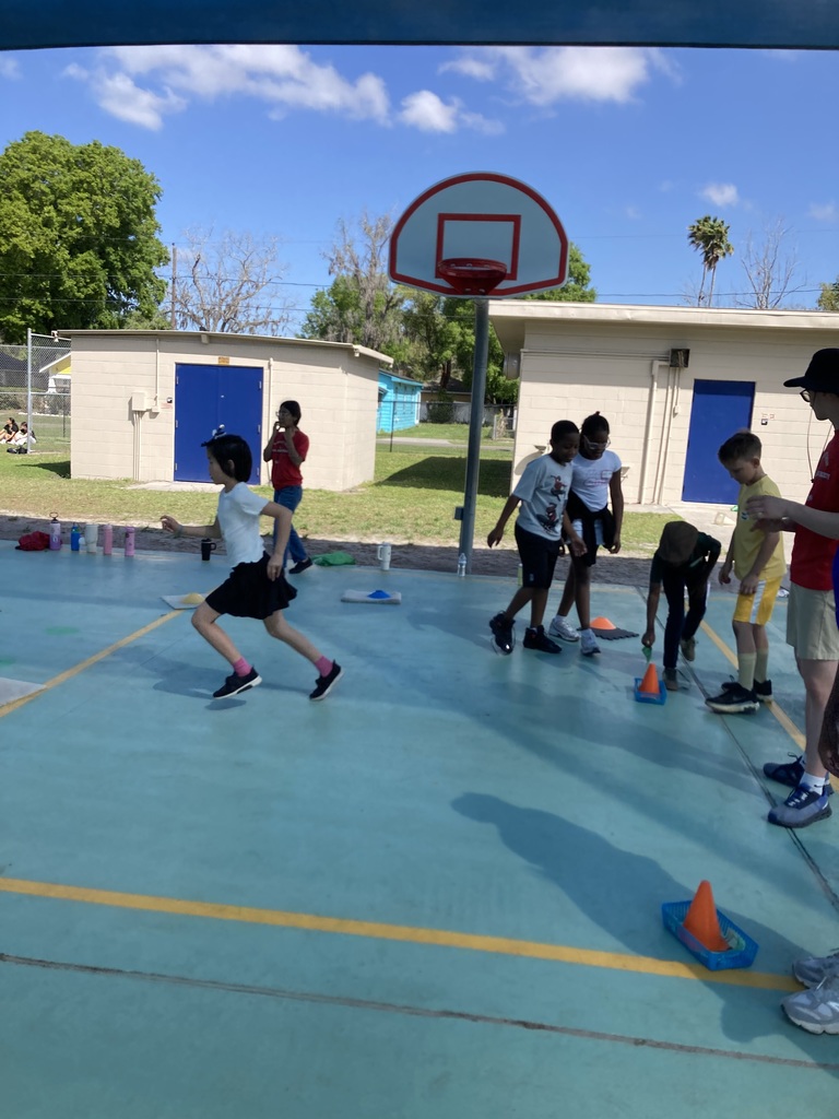 Students playing  a game