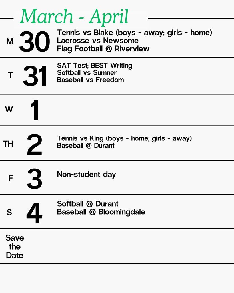 schedule