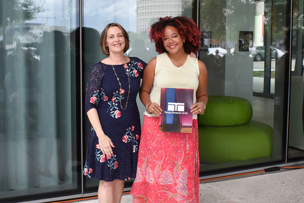 Blake Senior Cora Bowen with U.S. Rep. Kathy Castor 