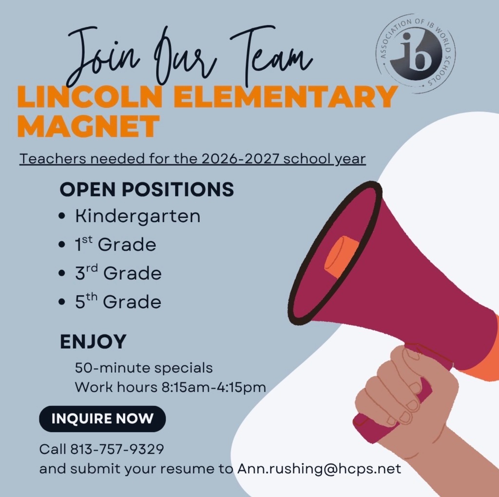 Advertisement for jobs at Lincoln