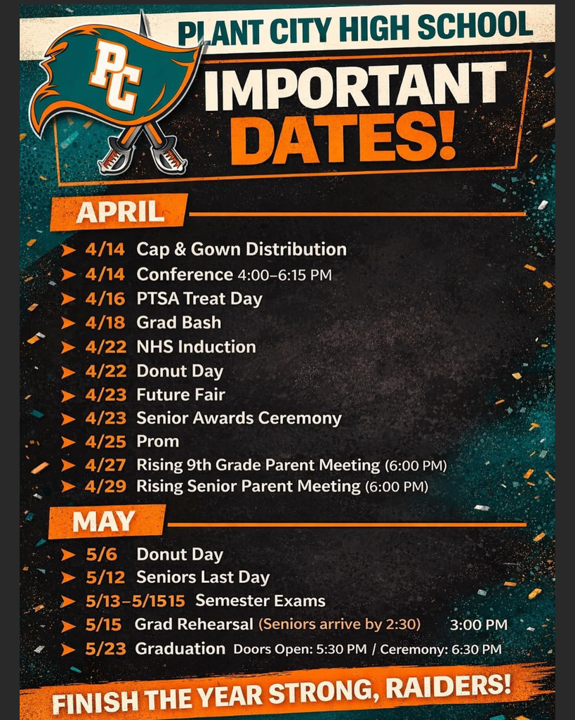 Important Dates for PCHS