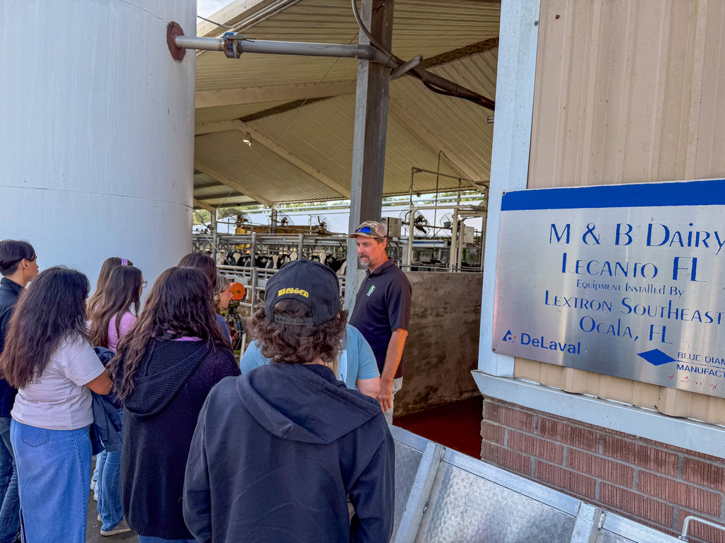 Armwood Agriculture students visit M&B Dairy in Lecanto
