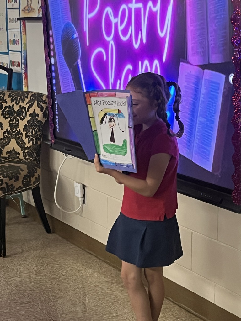 Student reading poetry
