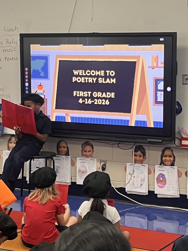 Student reading poetry