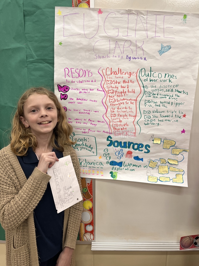 Student sharing her explorer project