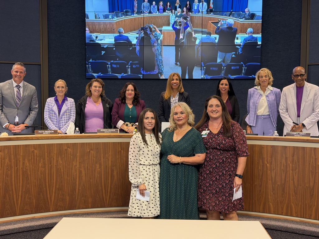 School Board Members and Davis Elementary's principal and 5th-grade ELA teacher, Mrs. Sandra (Sandy) Guadalupe
