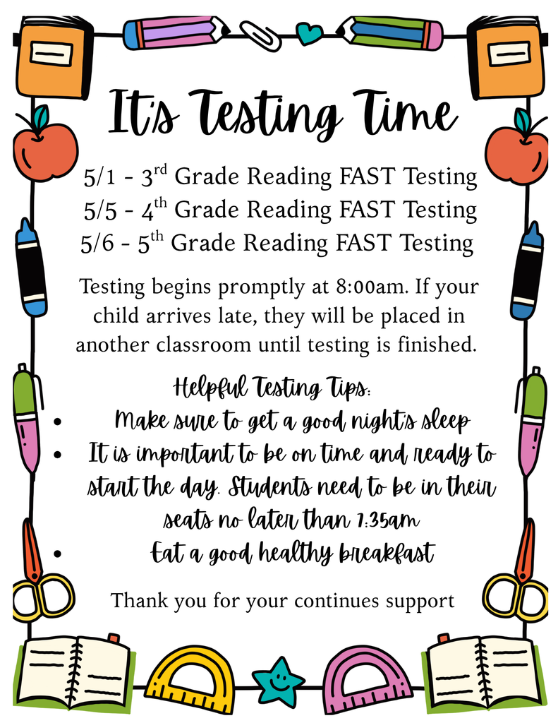 reading testing 