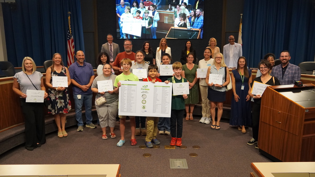 School Board Recognition Meeting award recipients